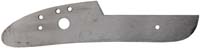 Lock plate, right, wax cast steel, 5.17" x 1.06", cut for bar